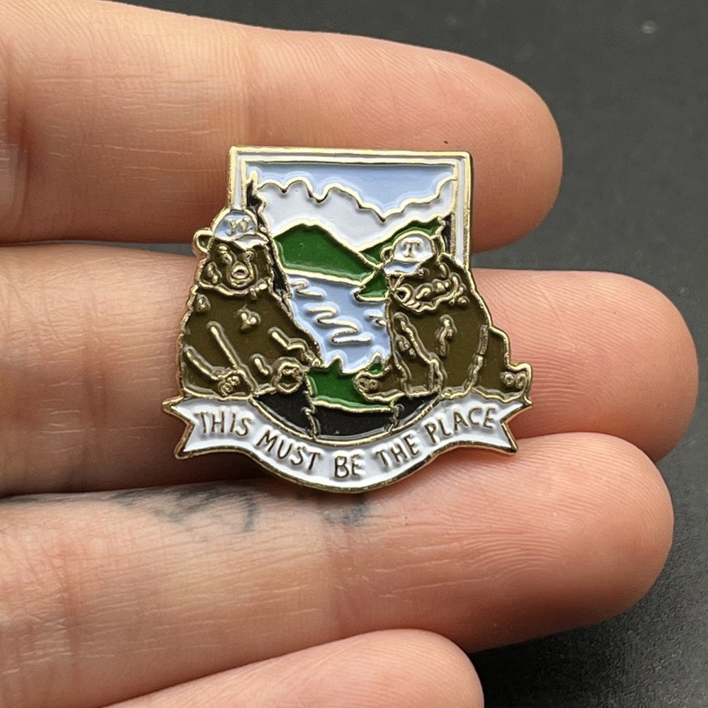 This Must Be The Place Two Bears Lake Mountains Lapel Hat Pin